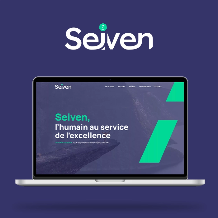 Logo et site internet du groupe Seiven